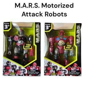 NIB Cybotronix MARS Walking Robots 7" Motorized Attack Robo Squad